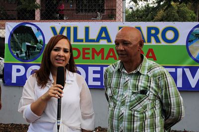 Karen Ricardo apoya solicitud de construcción Polideportivo de Villa Faro
