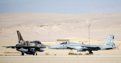 Inundaciones causan daños millonarios en aviones de combate israelíes en sus hangares