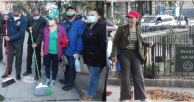 Espaillat y Alianza País se unen para limpiar el parque Duarte Square en el Alto Manhattan