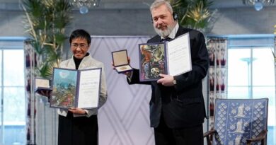 Periodistas María Ressa y Dimitri Muratov reciben el Nobel de la Paz defendiendo la libertad de expresión