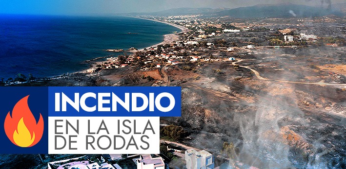 Miles de visitantes han sido evacuados: Cómo se enfrenta el grave incendio que afecta la turística isla de Rodas en Grecia