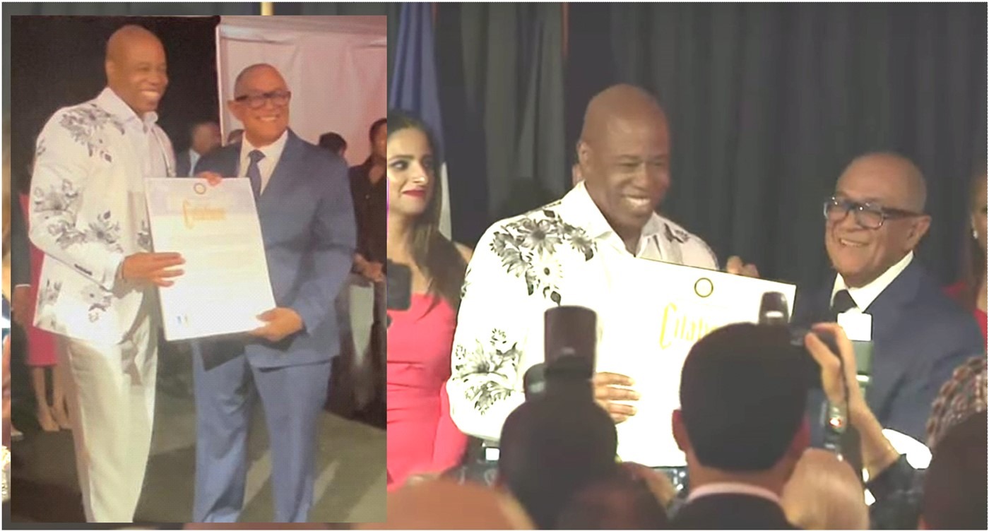 Alcalde reconoce al empresario Jaime Vargas por trayectoria y aportes a la dominicanidad durante evento en Gracie Mansion