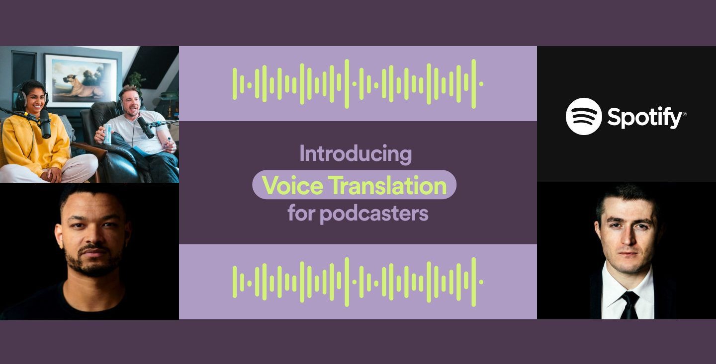 Spotify lanzó la prueba de traducción de voz con IA para podcasts