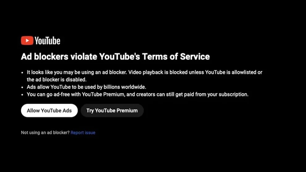 YouTube quiere acabar con los bloqueadores de publicidad