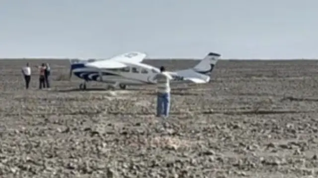 Avioneta con turistas a bordo aterriza de emergencia y daña las Líneas de Nazca en Perú