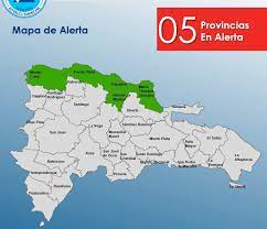 Coe emite alerta verde para cinco provincias