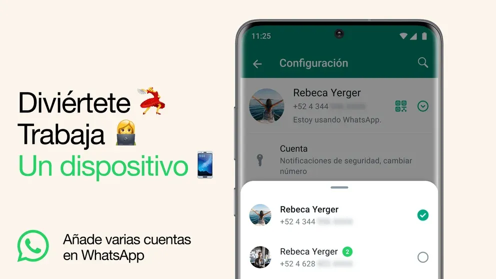 Aprende a registrar dos cuentas de WhatsApp en un mismo móvil para usarlas al tiempo
