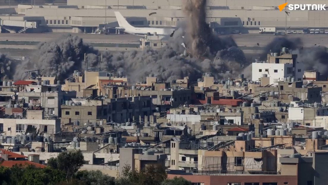 Ataque israelí a decenas de metros de una pista en la que se encontraba un avión en el aeropuerto de Beirut