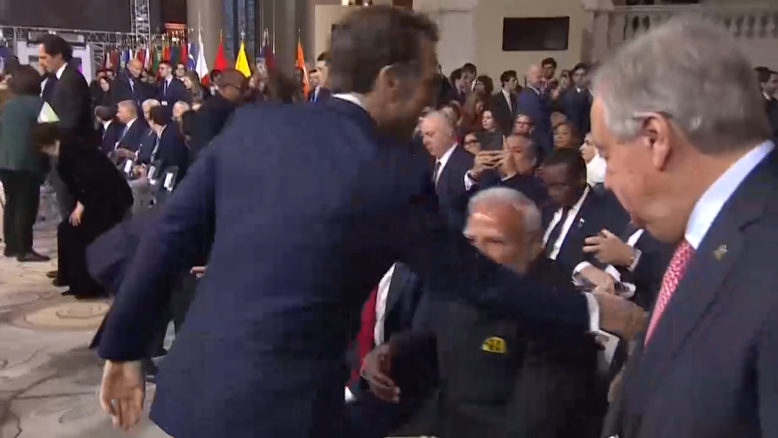 ¿Ignoró Macron a Modi en un acto internacional?