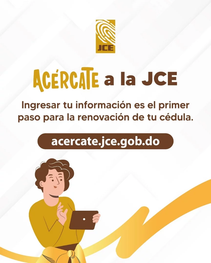 JCE pone a disposición un formulario en línea llamado “Acércate” para que los ciudadanos puedan actualizar su información en preparación para la nueva cédula.