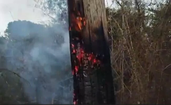 Edesur denuncia incendio afecta redes eléctricas en comunidades de Barahona; muchas quedan sin energía