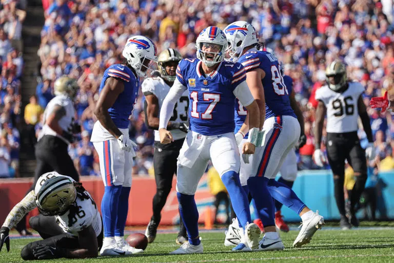 Josh Allen lanza tres touchdowns y los Bills mejoran su récord con victoria 31-19 sobre unos Saints que aún no ganan