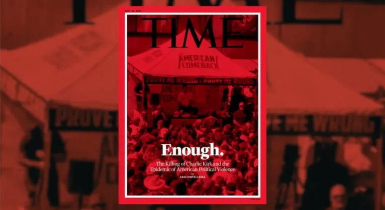 La portada de Time tras el asesinato de Charlie Kirk: una advertencia sobre la violencia política en EE.UU.