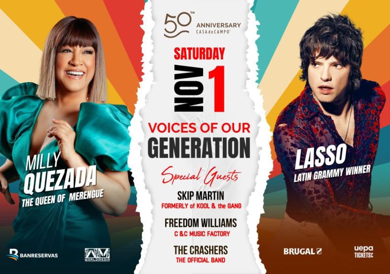 Milly Quezada y Lasso encabezan concierto por el 50 aniversario de Casa de Campo