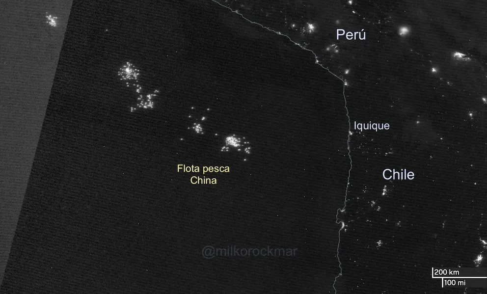 ¡ALTA MAR EN LA COSTA PACÍFICA! La flota pesquera china amplía su presencia en Sudamérica y convierte a Chile en su nuevo centro de operaciones 🌊🇨🇳
