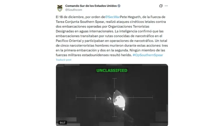 EE. UU. REALIZÓ ATAQUES CINÉTICOS CONTRA LANCHAS NARCO EN EL PACÍFICO ORIENTAL Y ABATIÓ A CINCO TRAFICANTES 🌊⚓