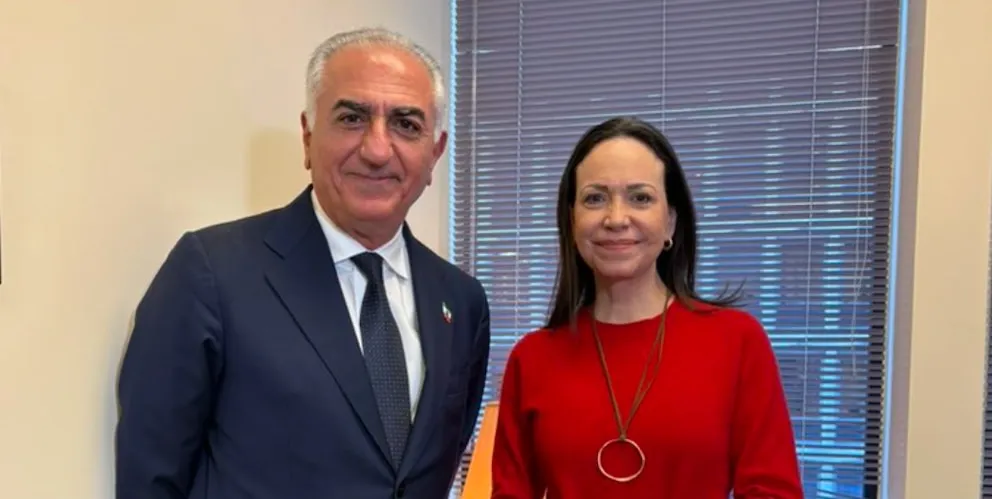Alianza por la Libertad: María Corina Machado y el hijo del último Sha de Irán coordinan estrategias en Washington