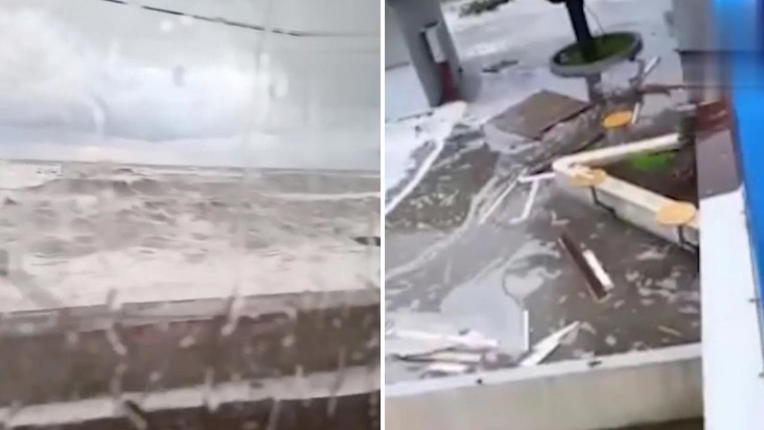Enormes olas provocadas por megaciclón azotan el sur de Rusia