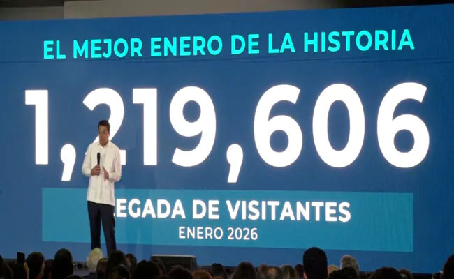 Turismo arranca con buen pie en el 2026 con la llegada de 1,219,606 visitantes en enero