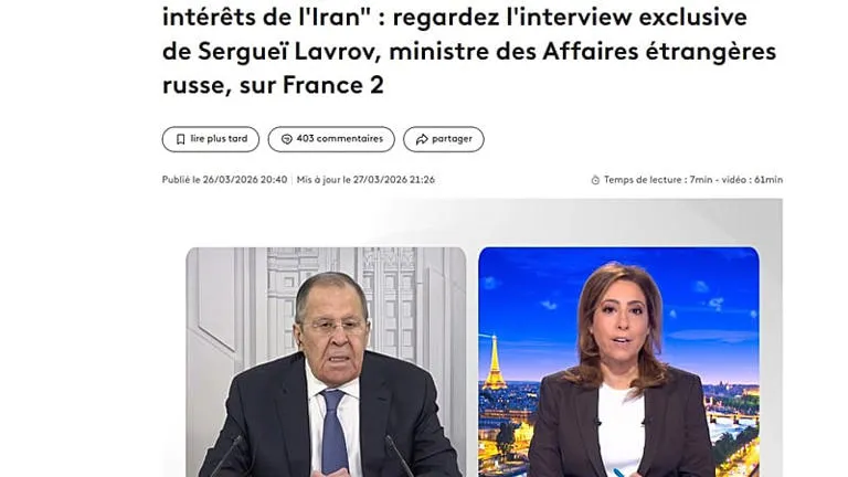 Guerra de narrativas: Francia denuncia que Rusia manipuló la traducción de una entrevista de Lavrov