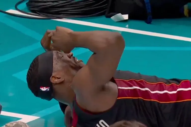 Alarma en el Miami Heat: Bam Adebayo se retira del Play-In tras una polémica jugada de LaMelo Ball
