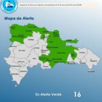 COE aumenta a 16 provincias en alerta verde por vaguada y onda tropical