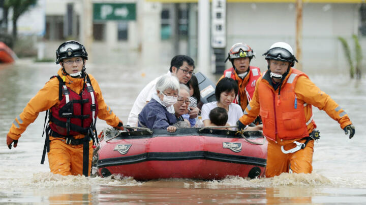 Evacúan a millones de personas debido a las fuertes lluvias en Japón