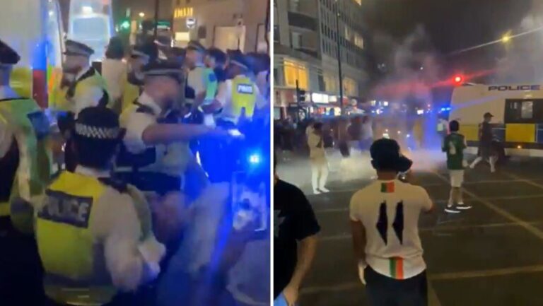 La derrota de Marruecos desata choques en Londres y moviliza a la Policía antidisturbios
