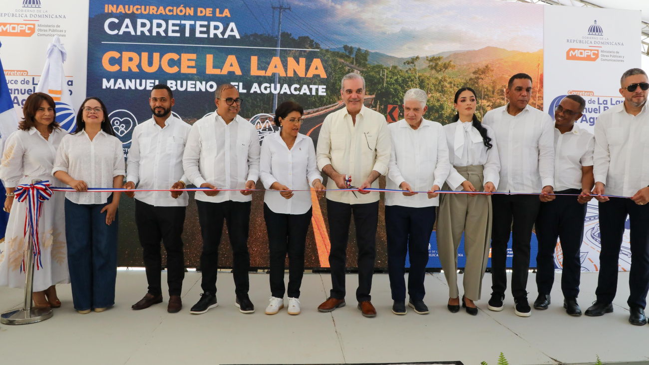 Presidente Abinader convierte en realidad una demanda de más 70 años con la inauguración de la carretera Cruce La Lana–Manuel Bueno–El Aguacate
