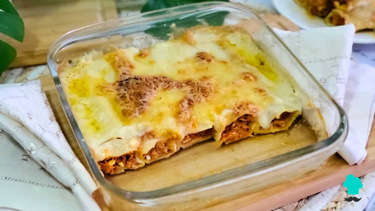 Receta de Canelones de atún y huevo con bechamel