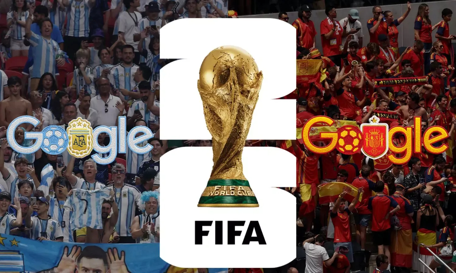 Google celebra con un Doodle interactivo la gran final del Mundial entre Argentina y España