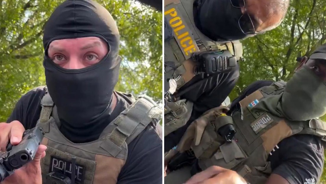Agente del ICE apunta con un arma a mujer estadounidense durante tensa discusión