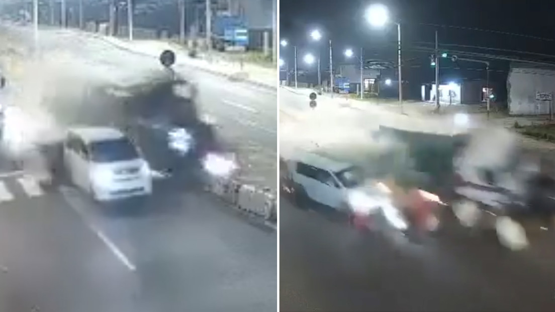 Un camión sin frenos aplasta e incendia cuatro autos y deja varios muertos
