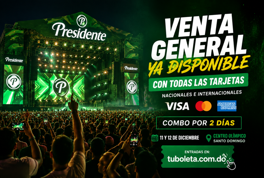 ¡El Festival Presidente 2026 inicia su venta general! Ya puedes comprar boletas con cualquier tarjeta