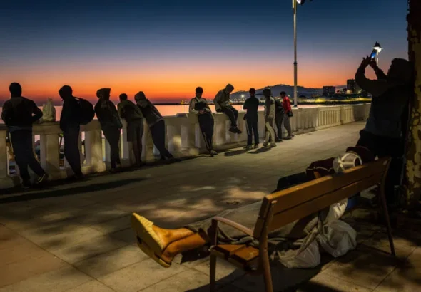 Campamento para migrantes en Ceuta
