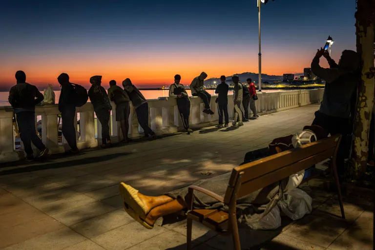 Campamento para migrantes en Ceuta