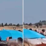 El momento en que un caza griego fuera de control se estrella en una exhibición