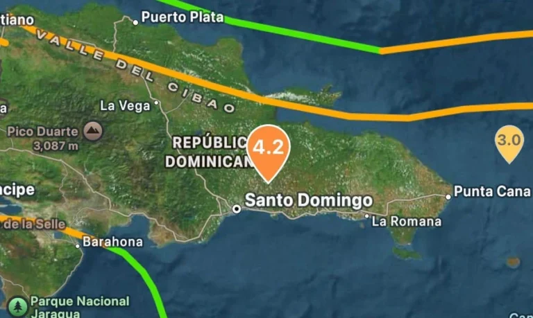 Sismo de magnitud 4.3 sacude la provincia Santo Domingo en 2026