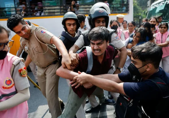 Protestas en Nueva Delhi