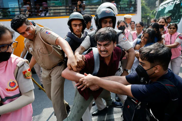 Protestas en Nueva Delhi