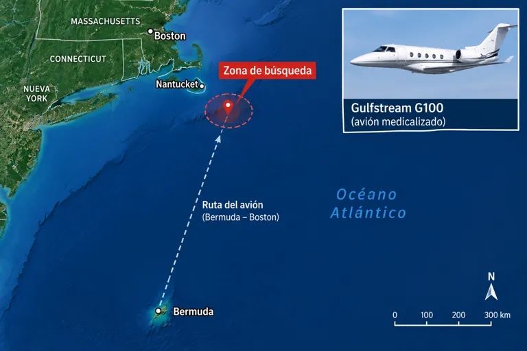 Avión desaparecido en Massachusetts: